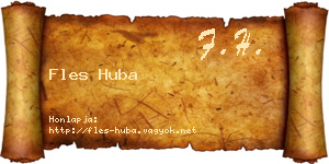 Fles Huba névjegykártya